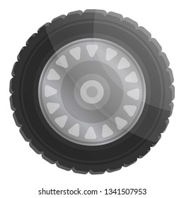 Car wheel icon. Cartoon of car wheel vector icon for web design isolated on white background
