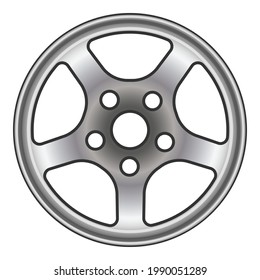 Car wheel icon. Cartoon of Car wheel vector icon for web design isolated on white background