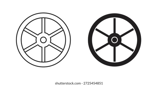 Car wheel icon concept set. Simple icon collection