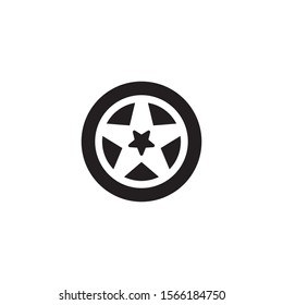 Car wheel icon design template vector isolated