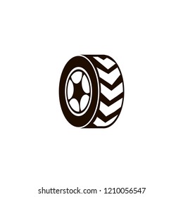 car wheel icon. flat design
