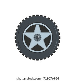 Car wheel icon. Flat illustration of Car wheel vector icon for web isolated on white background