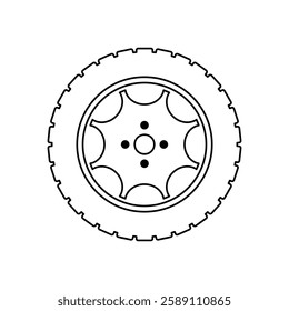 car wheel icon graphic design illustration
