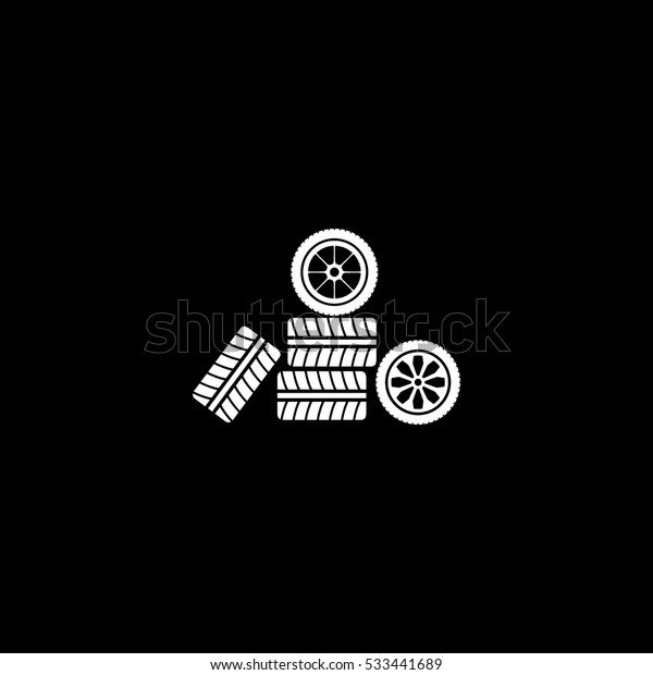 car wheel icon,\
isolated, white background