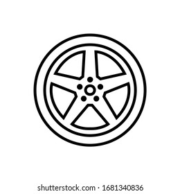 Car wheel icon, , logo isolated on white background