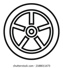 Car wheel icon outline vector. Spare part. Vehicle service