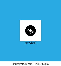 car wheel icon sign signifier vector