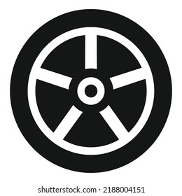 Car wheel icon simple vector. Spare part. Vehicle service