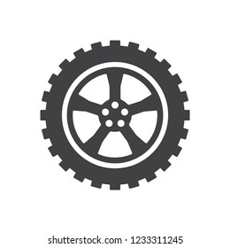 Car wheel icon symbol vector