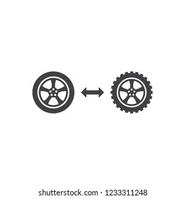 Car wheel icon symbol vector