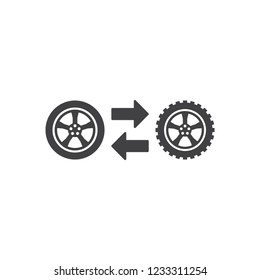 Car Wheel Icon Symbol Vector Stock Vector (Royalty Free) 1233311254 ...