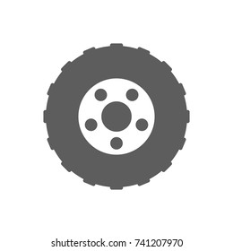 Car wheel icon in trendy flat style isolated on white background. Symbol for your web site design, logo, app, UI. Vector illustration, EPS