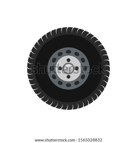 car wheel icon trendy flat design