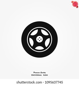 car wheel Icon Vector