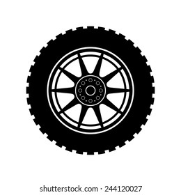 Car wheel icon - Vector
