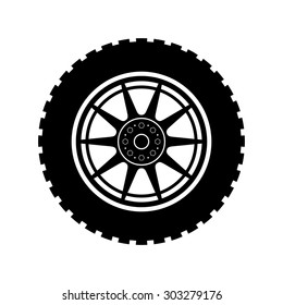 Car wheel icon - Vector