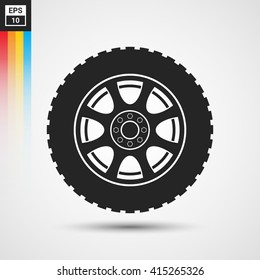 Car wheel icon - Vector