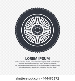 Car wheel icon - Vector