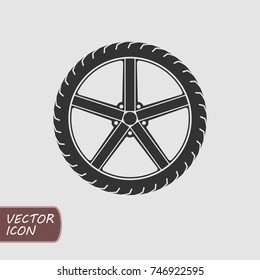 Car wheel icon vector