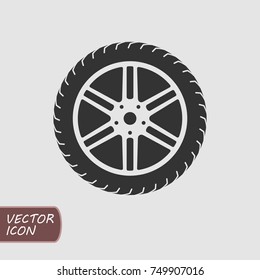 Car wheel icon vector