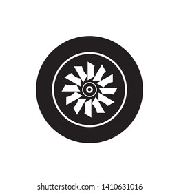 Car Wheel Icon Vector Design 