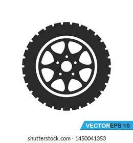 Car Wheel Icon Vector Design  Illustration