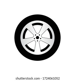 car wheel icon, vector illustration.