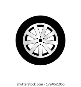 car wheel icon, vector illustration.
