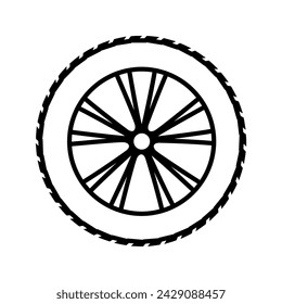 Car wheel icon vector. Wheel illustration sign. Tire service symbol or logo.