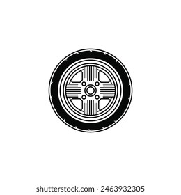 Car wheel icon. Vector illustration