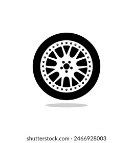 Car wheel icon. Vector illustration