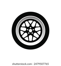 Car wheel icon. Vector illustration