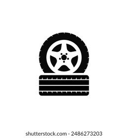 Car wheel icon. Vector illustration