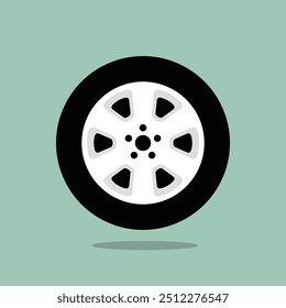 Ícone da roda do carro. Ilustração vetorial
