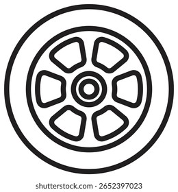 car wheel icon vector illustration isolated sign