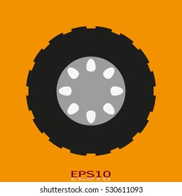car, wheel, icon, vector illustration EPS 10