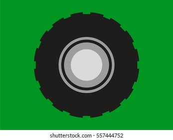 car wheel, icon, vector illustration eps10