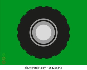 car wheel, icon, vector illustration eps10