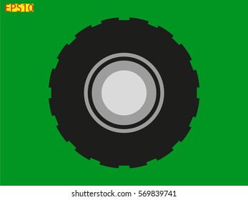 car wheel, icon, vector illustration eps10