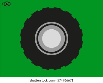 car wheel, icon, vector illustration eps10