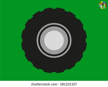 car wheel, icon, vector illustration eps10