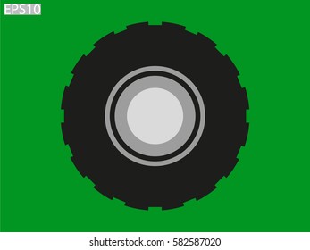 car wheel, icon, vector illustration eps10