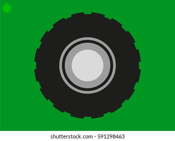 car wheel, icon, vector illustration eps10