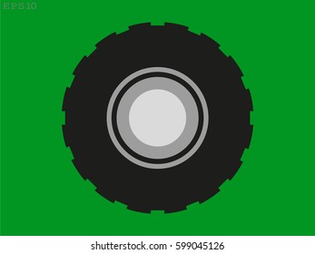 car wheel, icon, vector illustration eps10