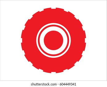 car wheel, icon, vector illustration eps10