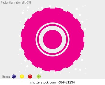 car wheel, icon, vector illustration eps10