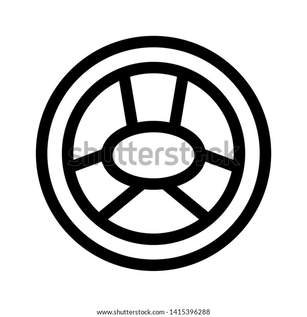 Car wheel icon.\
vector illustration -\
Vector