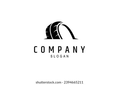 plantilla de diseño del logotipo del vector del icono de la rueda del automóvil en estilo plano