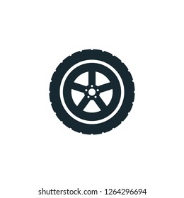 car wheel icon vector symbol