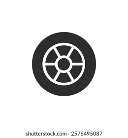 car wheel icon web design in vector